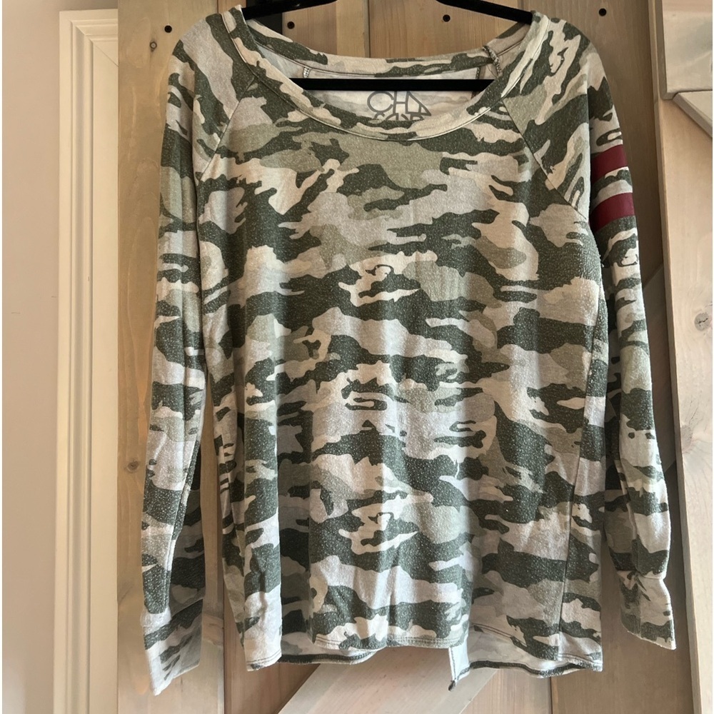 Chaser Camo Split Back Tee